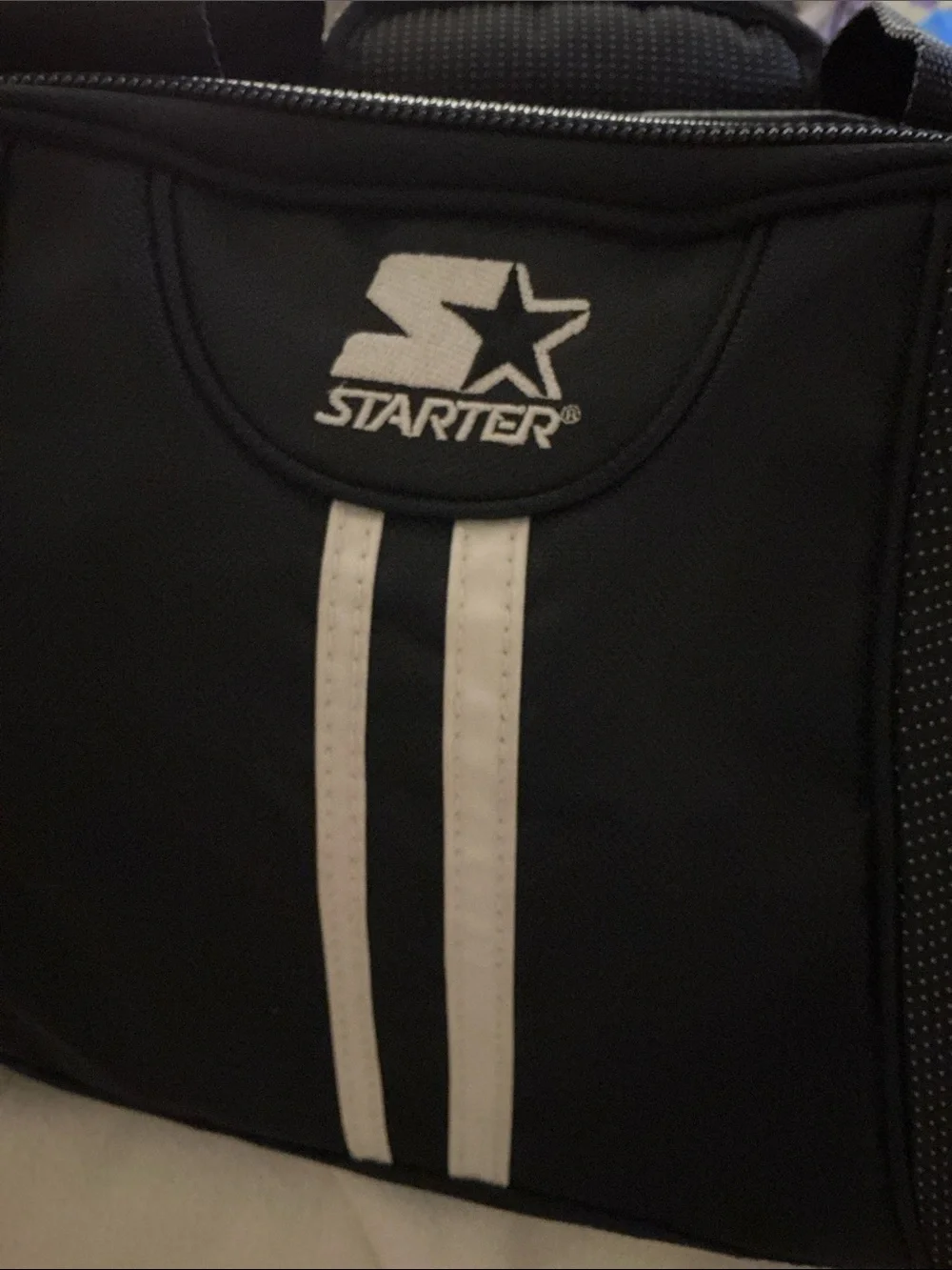 STARTER Black Men’s Duffel Bag with Shoulder Strap